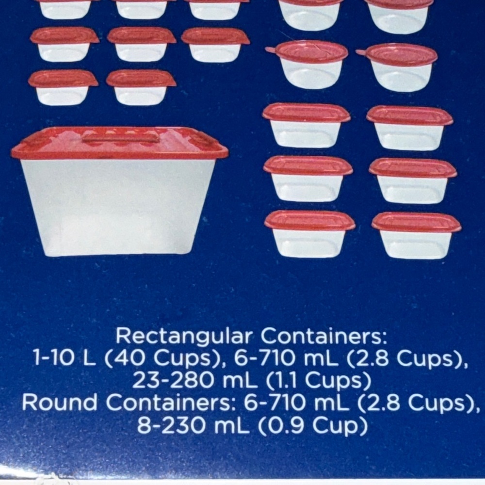True Living Red Food Container Set - Picture 6 of 16
